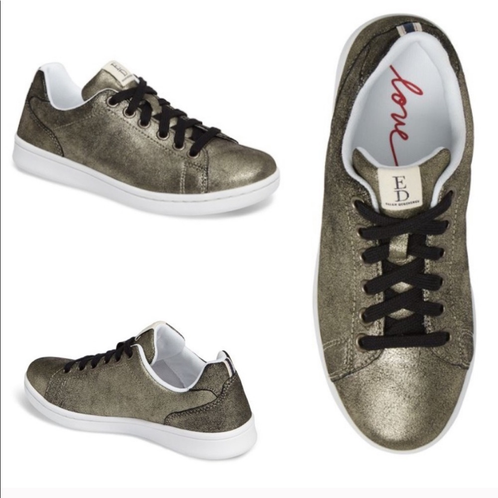 👟 Ellen Degeneres Metallic Sneakers Size 7 NEW